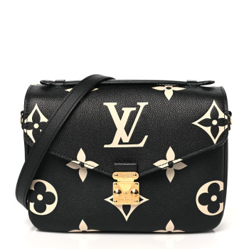 LOUIS VUITTON Empreinte Monogram Giant Pochette Metis Black Beige