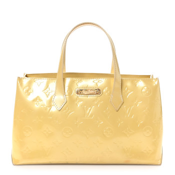 LOUIS VUITTON Vernis Wilshire PM Blanc Corail