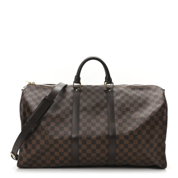 LOUIS VUITTON Damier Ebene Keepall Bandouliere 55