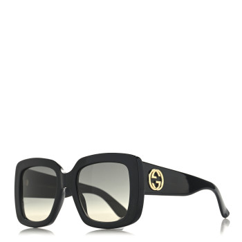 GUCCI Acetate Square Frame Sunglasses GG0141SN Black