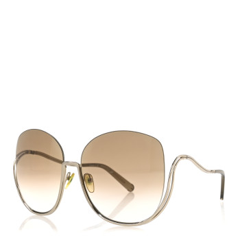 CHLOE Oversized Round Milla Sunglasses CE125S Gold