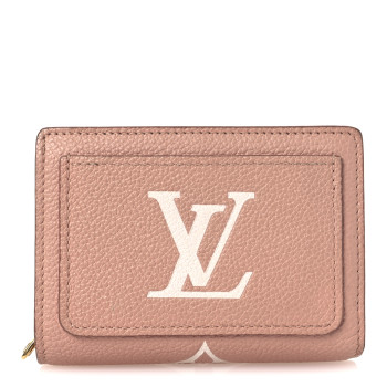 LOUIS VUITTON Empreinte Monogram Giant Clea Wallet Rose Trianon Creme