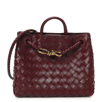 BOTTEGA VENETA Nappa Intrecciato Small Andiamo Shoulder Bag Barolo
