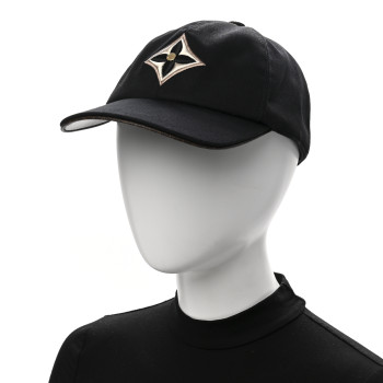 LOUIS VUITTON Monogram Cotton Jacquard Embroidered LV Day L Cap Black