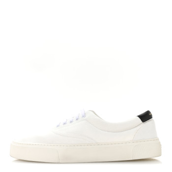 SAINT LAURENT Canvas Venice Sneakers 45.5 White