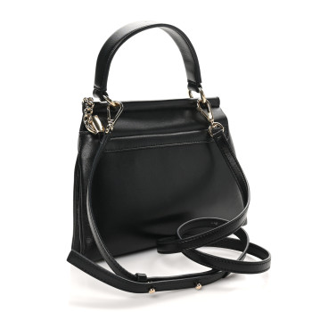 CHLOE Lambskin Small Faye Top Handle Bag Black