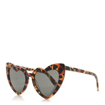 SAINT LAURENT Acetate Heart Frame Loulou SL181 Sunglasses Tortoise
