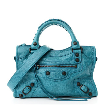 BALENCIAGA Arena Storico Classic Hardware Le City Mini Turquoise