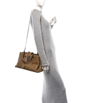BOTTEGA VENETA Light Calf Intrecciato Small Roma New Cigar