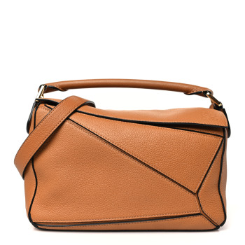 LOEWE Calfskin Small Puzzle Bag Tan