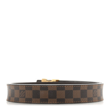 LOUIS VUITTON Mini Damier Ebene 25mm LV Initiales Belt 80 32