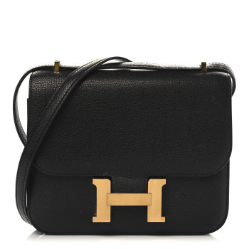 HERMES Chevre Mysore Constance 18 Black
