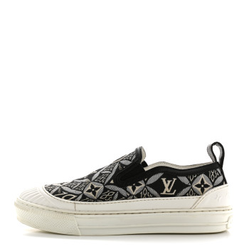 LOUIS VUITTON Jacquard Since 1854 Playtime Slip On Sneakers 37 Black LOUIS VUITTON Jacquard Since 1854 Playtime Slip On Sneakers 37 Black