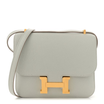HERMES Chevre Mysore Constance 18 Gris Perle