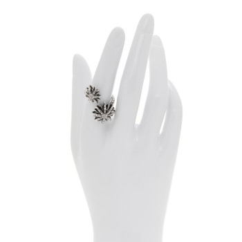 DAVID YURMAN Sterling Silver Diamond 28mm Open Starburst Ring