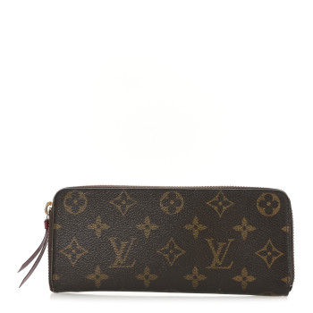 LOUIS VUITTON Monogram Clemence Wallet Fuchsia