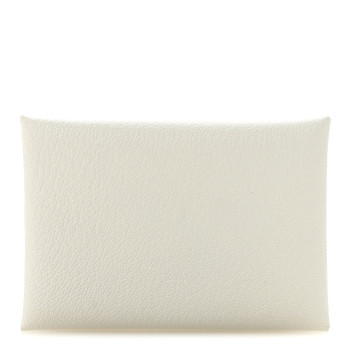 HERMES Chevre Mysore Calvi Duo Card Case Gris Perle