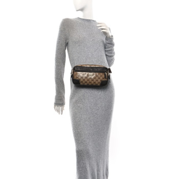 GUCCI Crystal Monogram Belt Bag Brown
