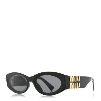 MIU MIU Acetate Oval Glimpse Sunglasses SMU11W Black