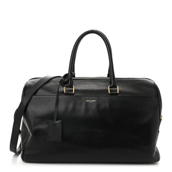 SAINT LAURENT Calfskin Classic Duffle 12 Black