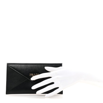 PRADA Vitello Move Envelope Wallet Black