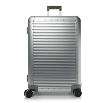 GUCCI GG Supreme Monogram Aluminium Porter Medium Trolley Suitcase Silver
