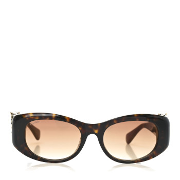 CARTIER Acetate Panthere C-Logo Sunglasses CT0472S Tortoise