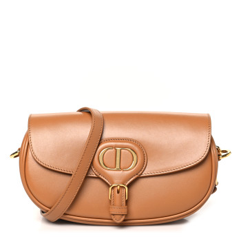 CHRISTIAN DIOR Box Calfskin East West Bobby Bag Cognac