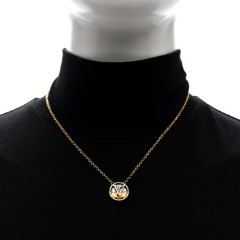 LOUIS VUITTON Metal L to V Necklace Gold Silver
