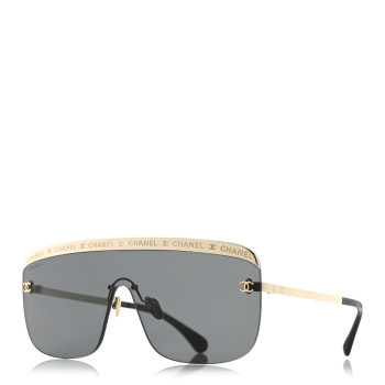 CHANEL Metal Shield Sunglasses 71507 Gold