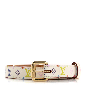LOUIS VUITTON Monogram Multicolor Belt 80 32 White