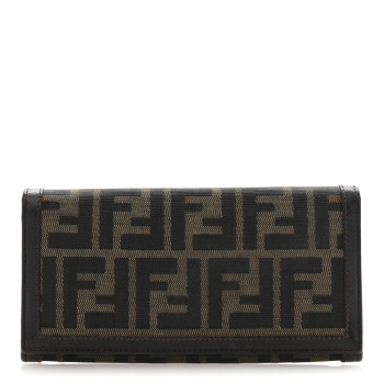FENDI Zucca Continental Wallet Tobacco