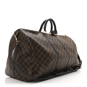 LOUIS VUITTON Damier Ebene Keepall Bandouliere 55