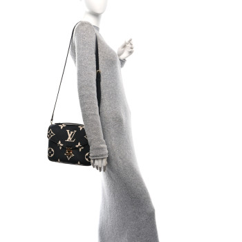 LOUIS VUITTON Empreinte Monogram Giant Pochette Metis Black Beige