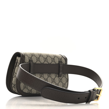 GUCCI GG Supreme Monogram Textured Dollar Calfskin Blondie Belt Bag 80 32 Beige Ebony New Acero