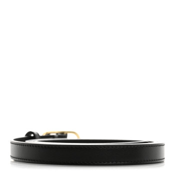 GUCCI Calfskin Round Interlocking G 20mm Belt 110 44 Black