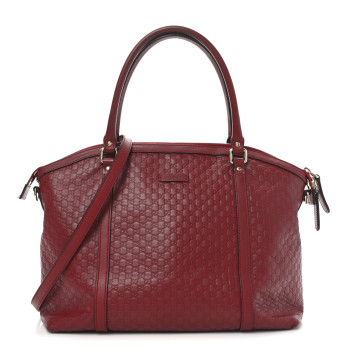 GUCCI Soft Microguccissima Dome Satchel Red