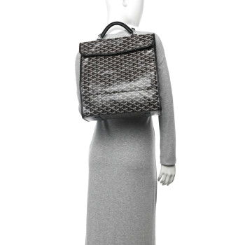 GOYARD Goyardine Saint Leger Soft Briefcase Backpack Black