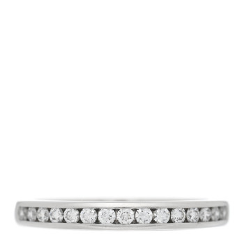 TIFFANY Platinum Diamond 2.5mm Half Circle Wedding Band Ring 48 4.5