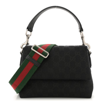 GUCCI GG Canvas Small Crossbody Bag Black