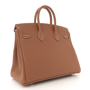 HERMES Togo Birkin 25 Gold