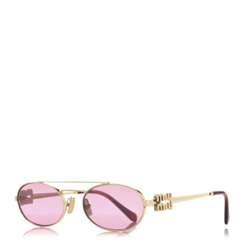 MIU MIU Metal Logo Sunglasses SMU54Z Amaranth