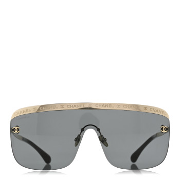 CHANEL Metal Shield Sunglasses 71507 Gold