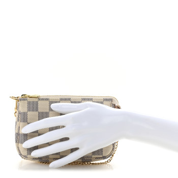 LOUIS VUITTON Damier Azur Mini Pochette Accessories