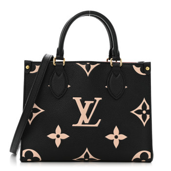 LOUIS VUITTON Empreinte Monogram Giant Onthego PM Black Beige