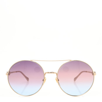 GUCCI Metal Round Frame Horsebit Sunglasses GG0878S Gold