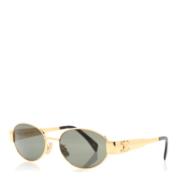CELINE Metal Triomphe 01 Sunglasses CL40235U Gold Green