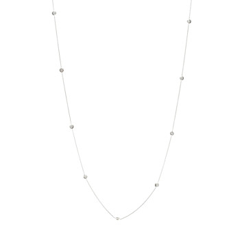 ROBERTO COIN 18K White Gold Diamond .70ctw Diamonds By The Inch Fifteen Station Necklace