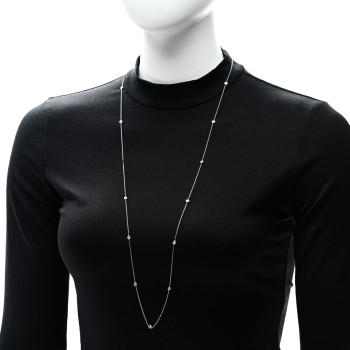ROBERTO COIN 18K White Gold Diamond .70ctw Diamonds By The Inch Fifteen Station Necklace
