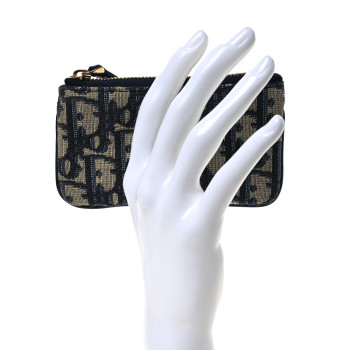 CHRISTIAN DIOR Oblique Key Case Blue